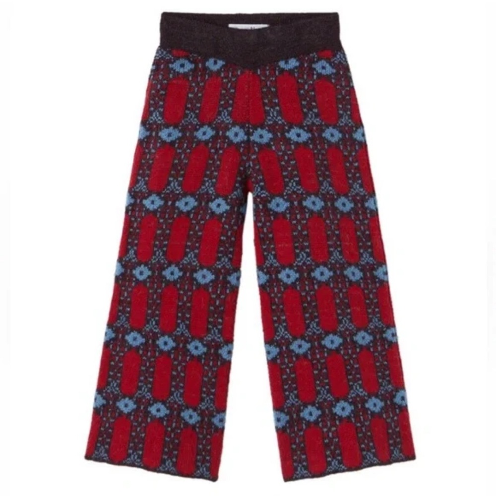 Zara Black and Red Knit Fabric Pants Size 13-14
